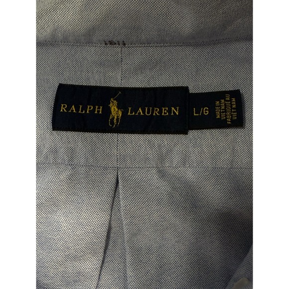 Ralph Lauren Men's Oxford Dress Shirt – Blue Button Down Sz Lg Pony Logo - Picture 4 of 5